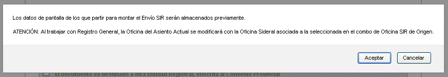 Advertencia - Registro Salida