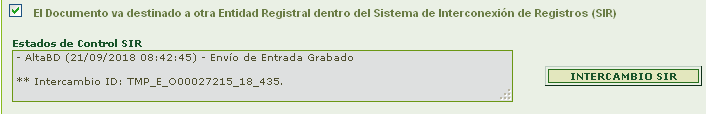 Pantalla información SIR