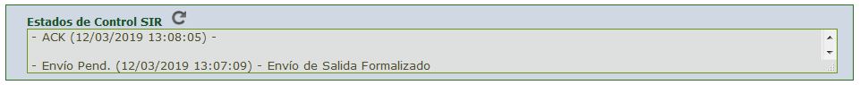 Estados - Registro Salida