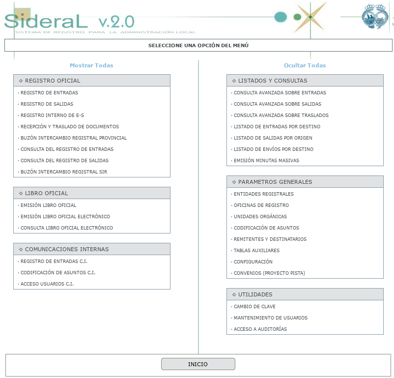 Menu Principal