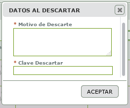 Buzon SIR - Descartar Clave