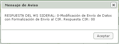 Pantalla aviso