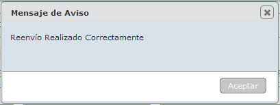 Pantalla mensaje reenviado