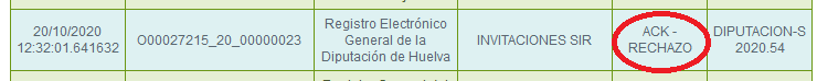 Pantalla ack-rechazo