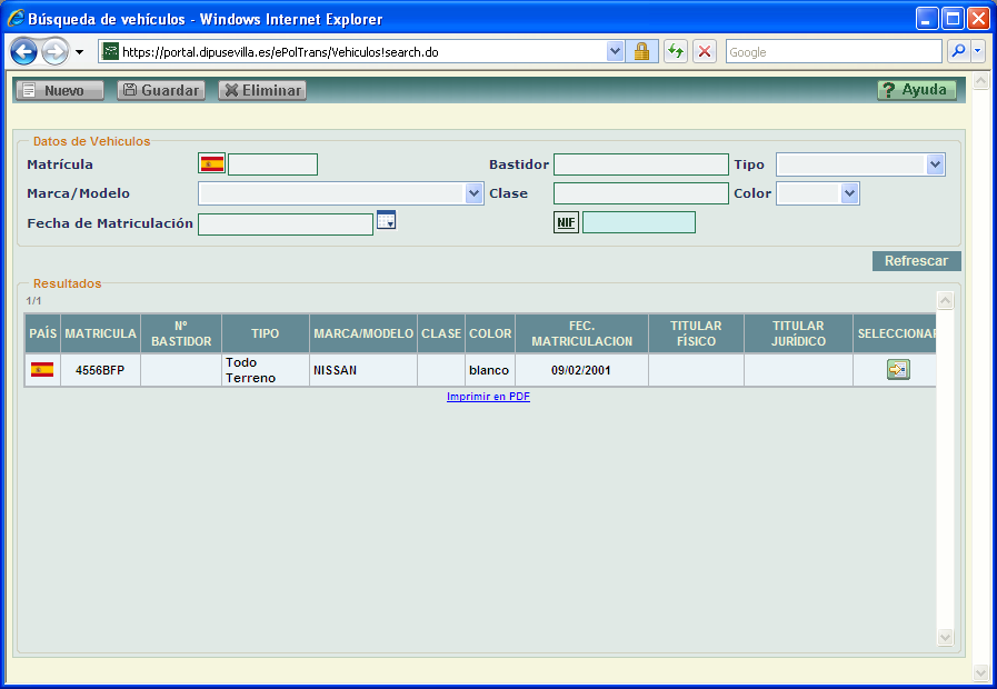 Búsqueda de Vehículos